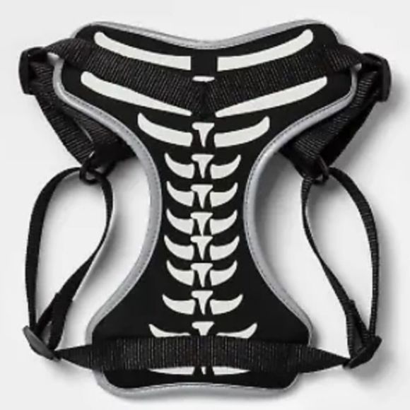 Other - Halloween Skeleton Dog Harness Reflective NEW
